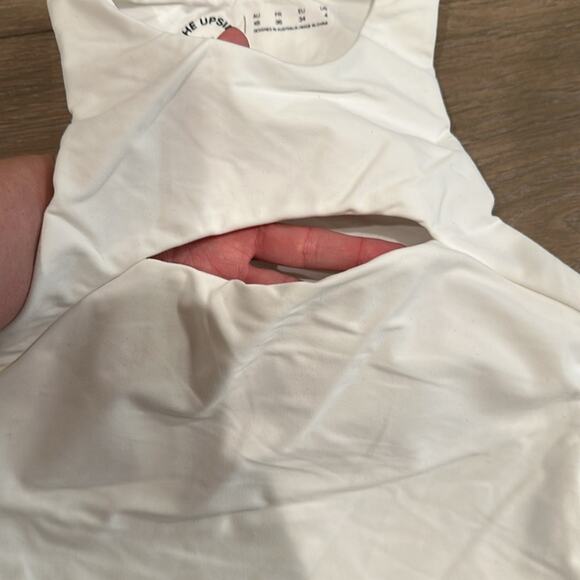 THE UPSIDE White Milena Keyhole Cutout Sleeveless Active Crop Tank Top Size 4 - Picture 10 of 12